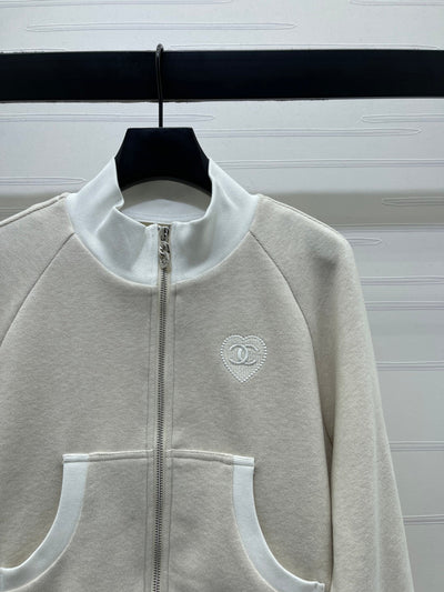 Ensemble veste à col montant et pantalon en polyester Chanel 2026