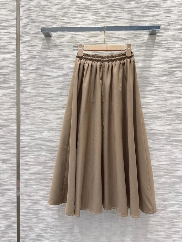 Jupe midi Miumiu 2026 en polyester noir et beige