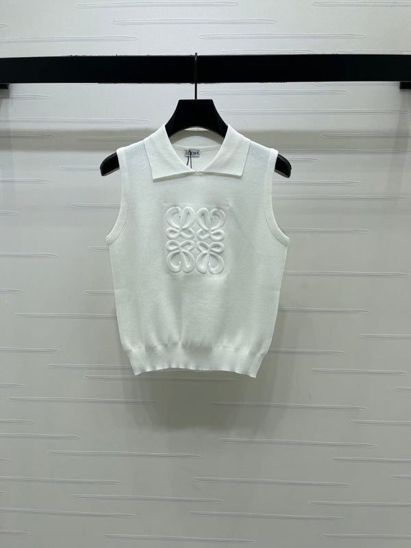 Loew 26 Collared Knit Vest in Wool 387022