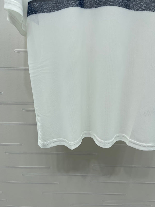 CD Mesh Logo T-Shirt White Polyester 401570