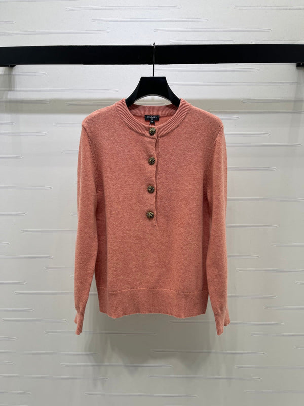 CC Button-Detail Knit Sweater Cachemire 439799