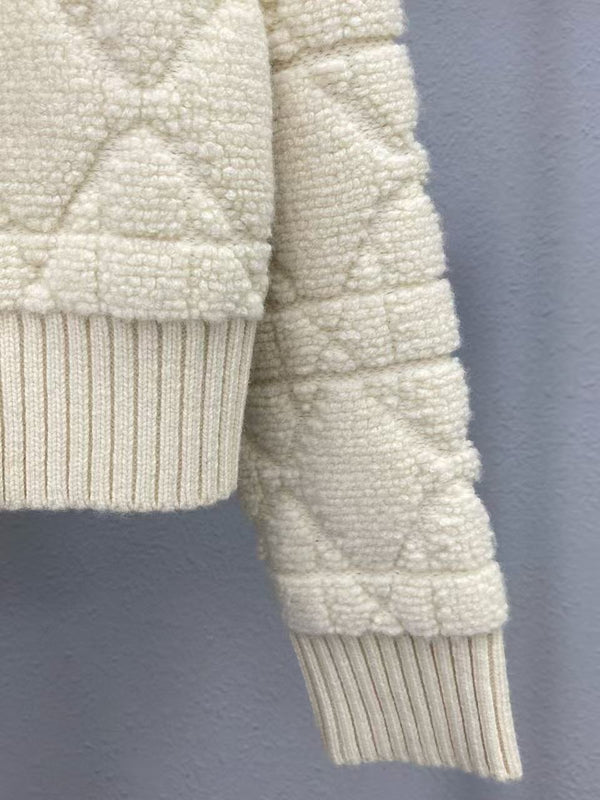 CD Macrocannage Zipped Cardigan