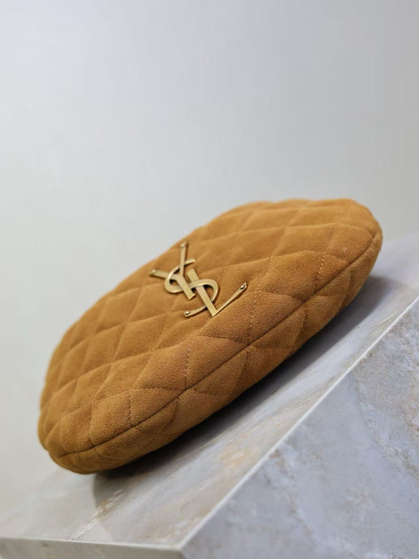 YSL Icarino Bag 17cm Brown Suede