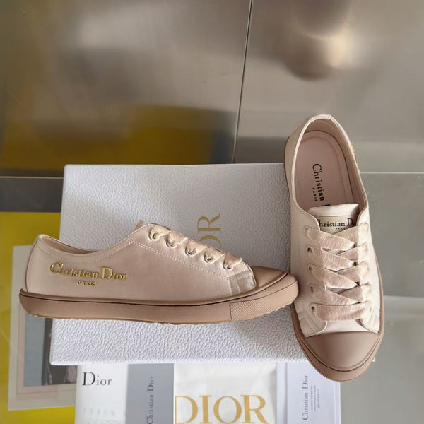Dior Lucky Sneaker Nude Satin GHW