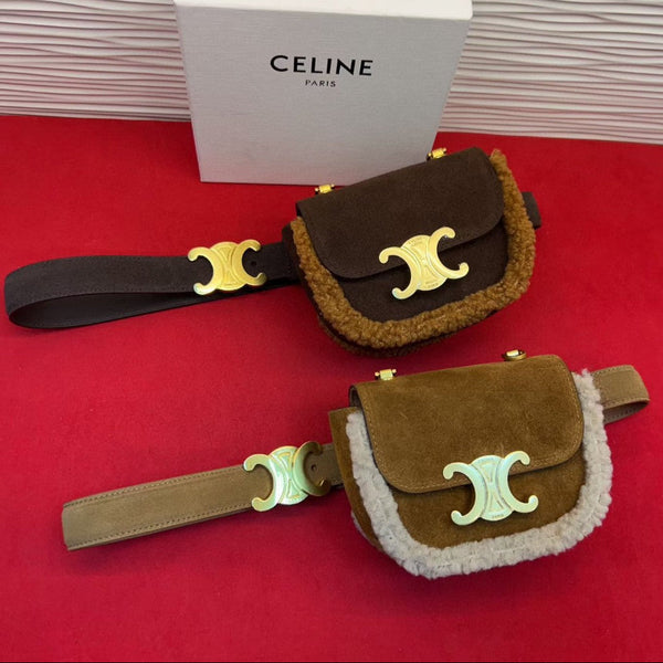 CE 2026 Triomphe Belt Bag 13mm Suede