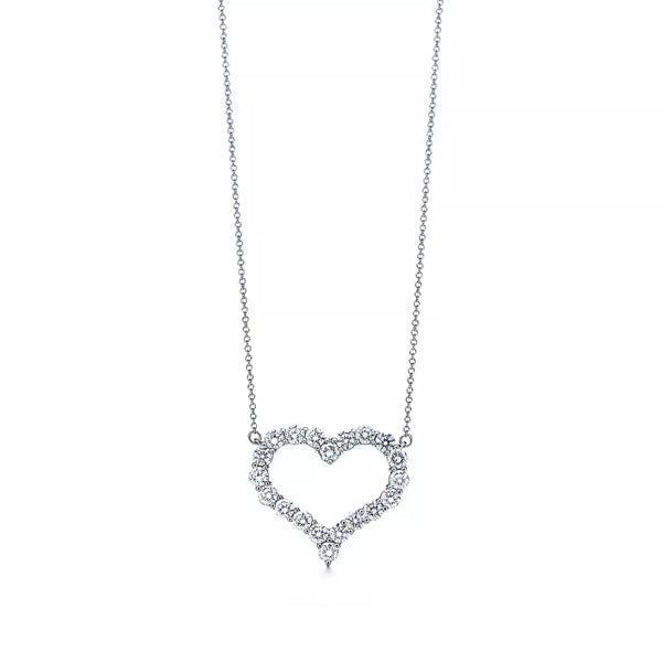 LARGE DIAMOND HEART NECKLACE