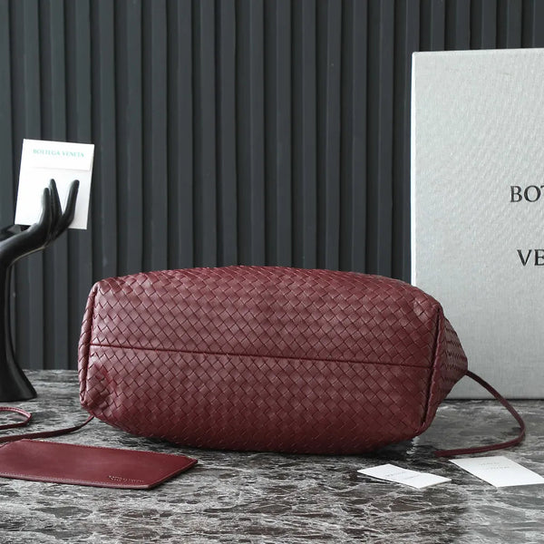 BV Pinacoteca Bag 43cm Madder Brown Red Intrecciato Calfskin & Suede