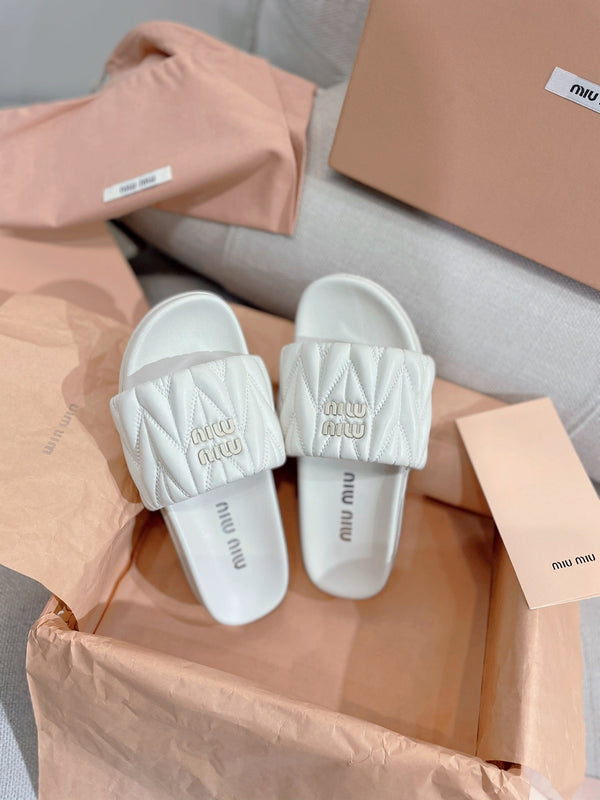 Miu 2026 Quilted Sandals Lambskin 155488
