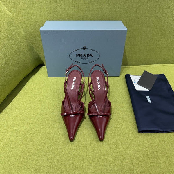 Prad 2026 Pointed Toe Slingback 75mm Suede 148651