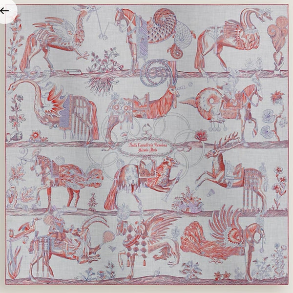 HM 2026 Della Cavalleria Favolosa Scarf 140cm Cashmere Silk 534752