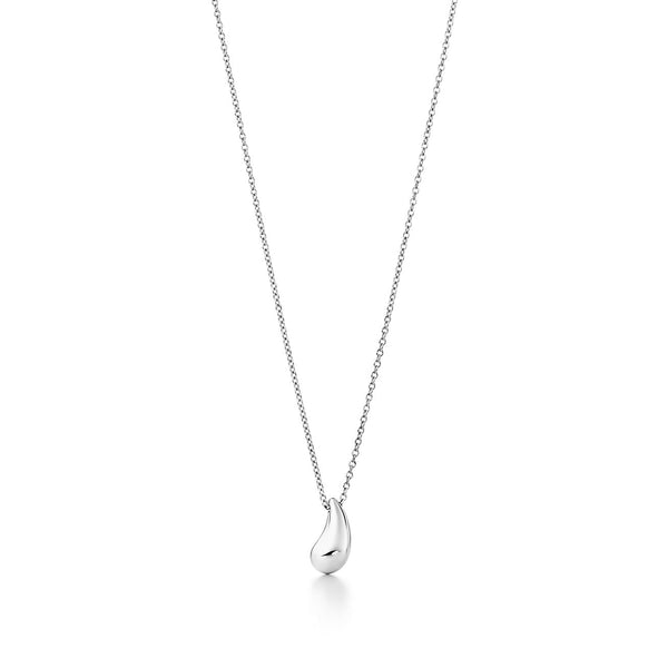ELSA PERETTI TEARDROP PENDANT STERLING SILVER NECKLACE