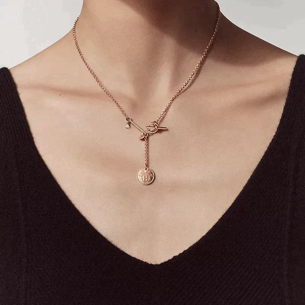 EX-LIBRIS PEDANT PINK GOLD SMALL