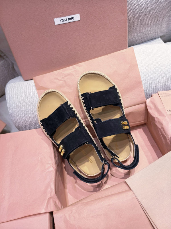 Miu 2026 Strappy Sandals Suede 155479