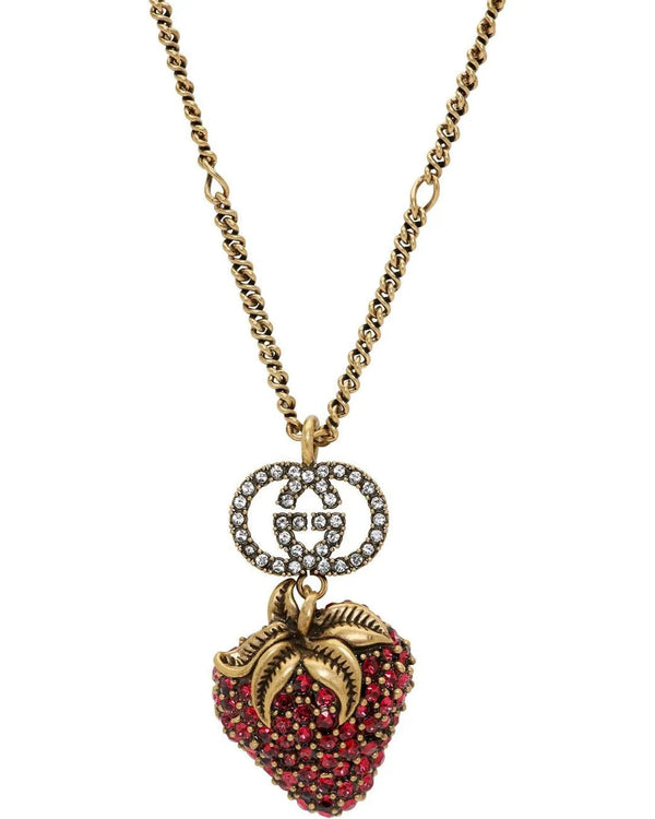 GG RED DIAMOND STRAWBERRY NECKLACE