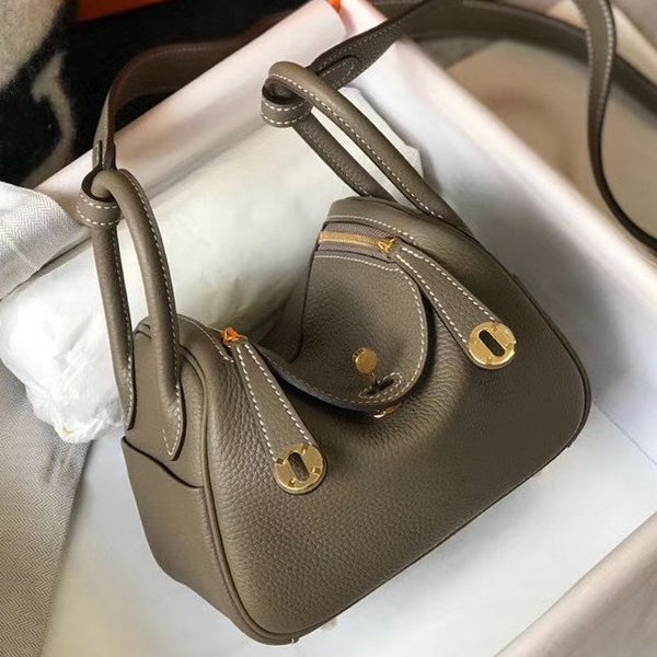 HM Mini Lindy 20 cm Tourterelle Clemence in pelle