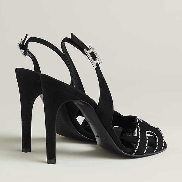 Holy 105 Sandal Black Suede Goatskin