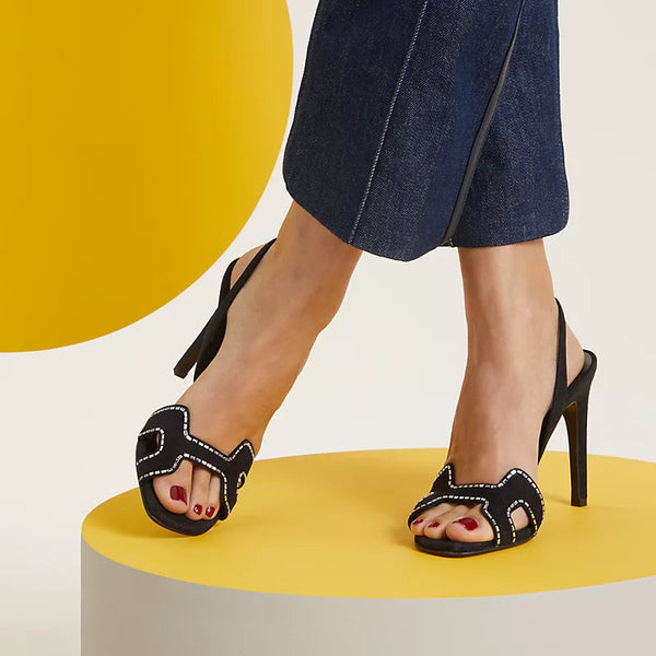 Holy 105 Sandal Black Suede Goatskin