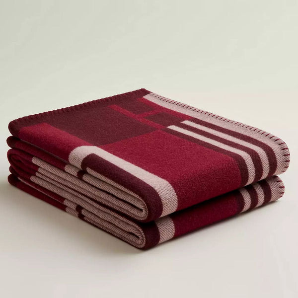 HM Ithaque Blanket Bordeaux Wool Cashmere