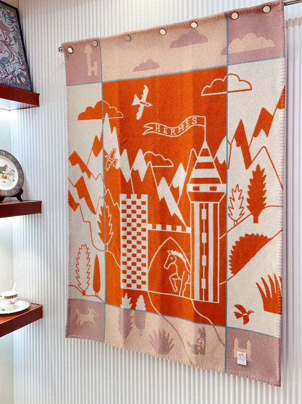 HM Avalon Epopee Blanket Mandarine Wool Cashmere