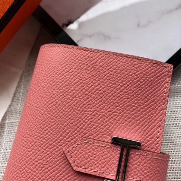 HM Bearn 10cm Mini Wallet In Rose Confetti Epsom Leather
