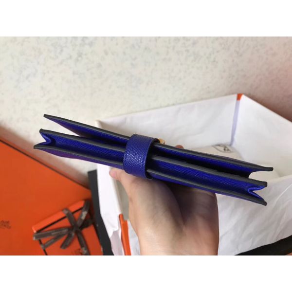 HM Blue Electric Epsom Bearn 17,5 Gusset Wallet