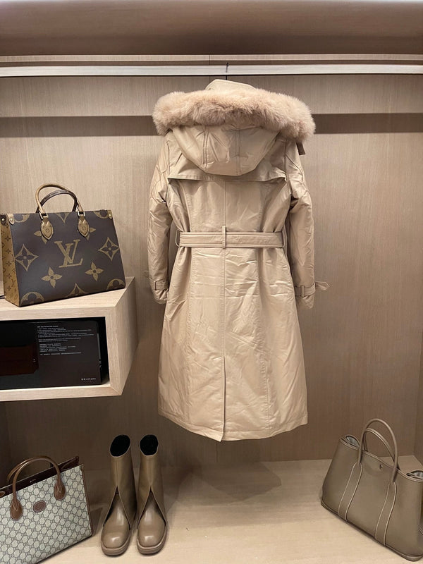 Burberry 25 Double-breasted Retro Brass Button Jacket Polyester Down