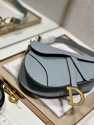 CD Saddle Bag Gray in Cowhide 288153