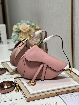 CD Saddle Bag Retro Pink in Cowhide 288170