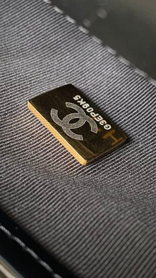 CC 2025 Medium Flap Bag Black Patent Calfskin