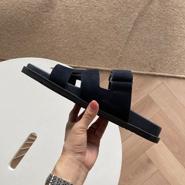 HM Men's Chypre Slide Calfskin Suede 538594