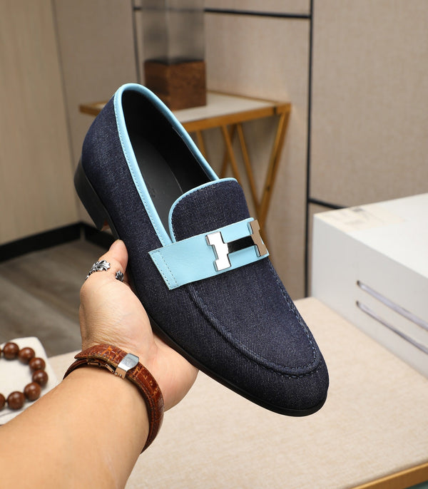 HM Men's Paris Loafer Denim Cowhide 480422