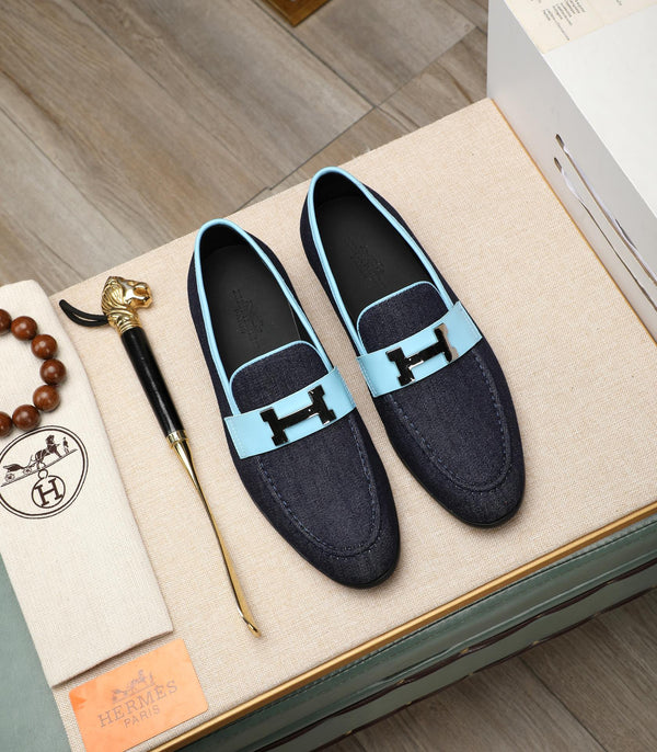 HM Men's Paris Loafer Denim Cowhide 480422