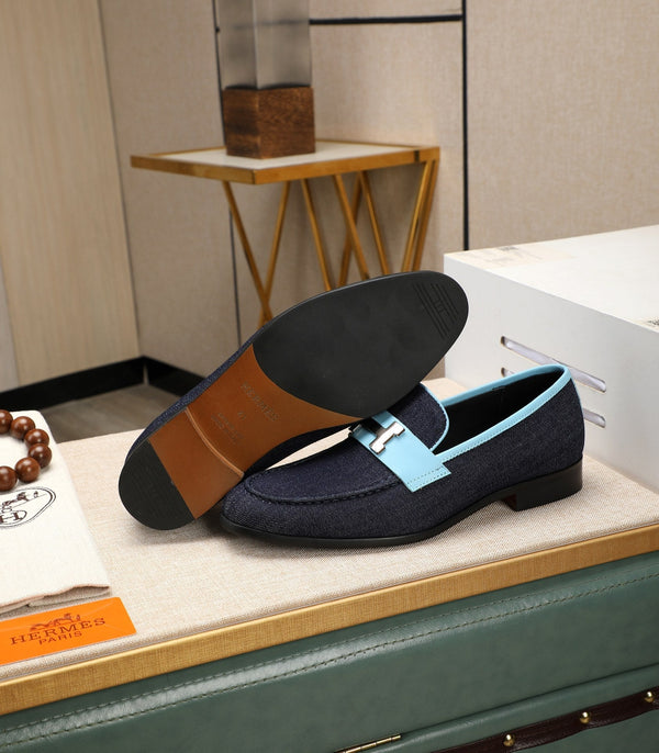 HM Men's Paris Loafer Denim Cowhide 480422