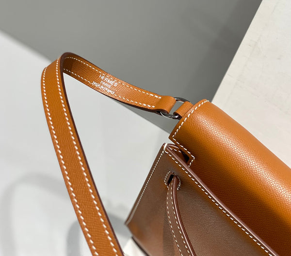 HM Kelly Elan 27cm Gold Leather Shw