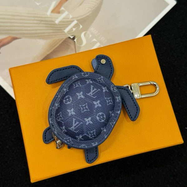 LV Turtle Pouch Bag Charm