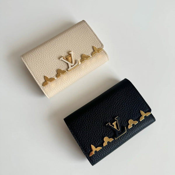 Portafoglio compatto LV Capucines Taurillon & Cothink GHW