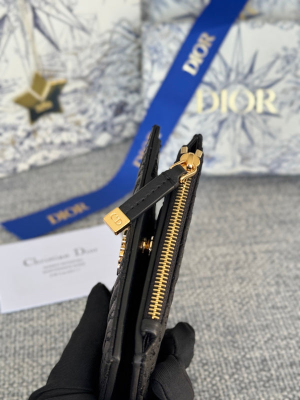 CD Miss Dior Freesia Zipper Wallet Lambskin
