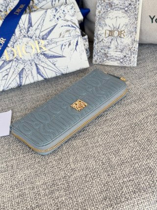CD Miss Dior Freesia Zipper Wallet Lambskin GHW