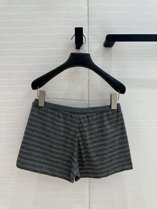 Miu Miu 25 Striped Set Gray Cotton