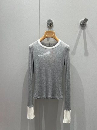 Miu Miu 25 Long-sleeved Top Tencel