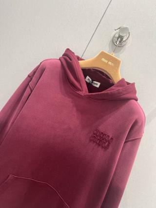 Miu Miu Hooded Sweatshirt Cotton Poliamida