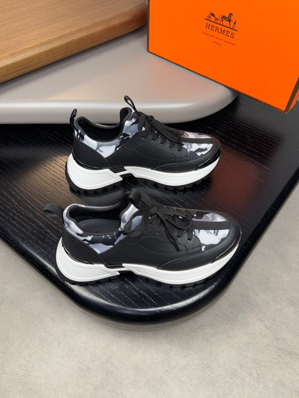 Sneaker Jumpy da uomo HM in pelle di vitello e tessuto 523519