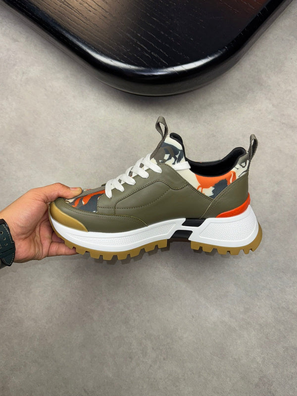 Sneaker Jumpy da uomo HM in pelle di vitello e tessuto 523519