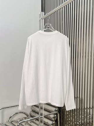 Miu Miu 25 Letter Embroidered Long-sleeved T-shirt Cotton