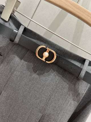 CD 25 Gonna lunga con cintura in poliestere 210036