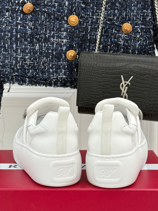 Viv Diamond Buckle Platform in pelle di agnello importata 189335