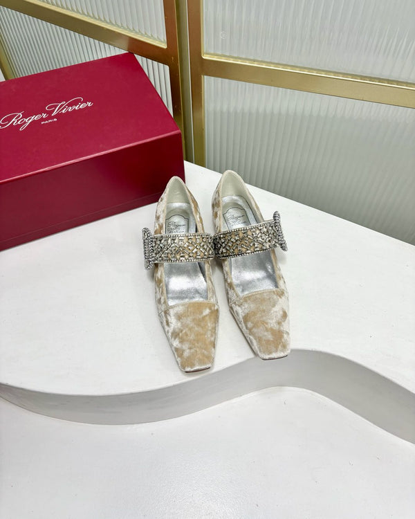 Mary Jane Viv Ballet Shoes Imported Velvet 188915