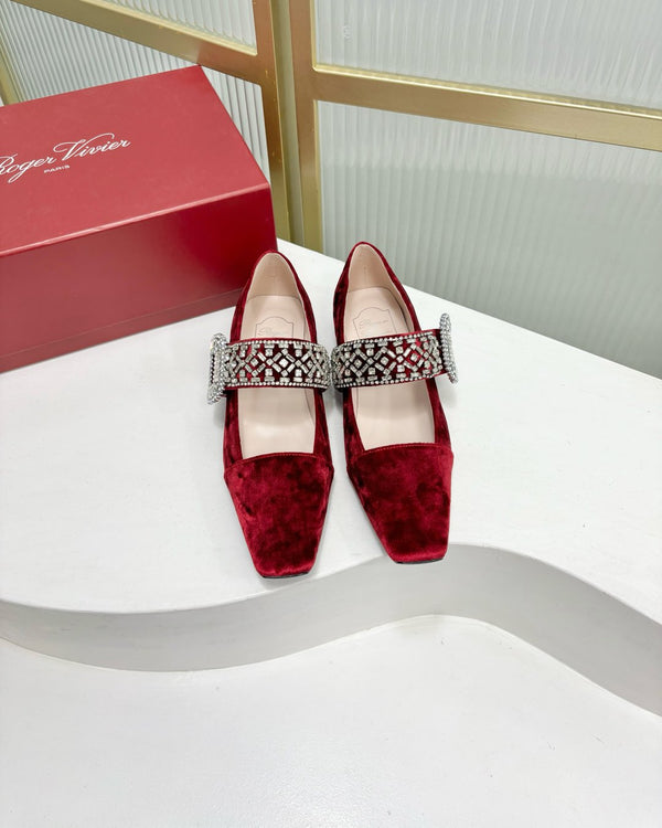 Mary Jane Viv Ballet Shoes Imported Velvet 188915