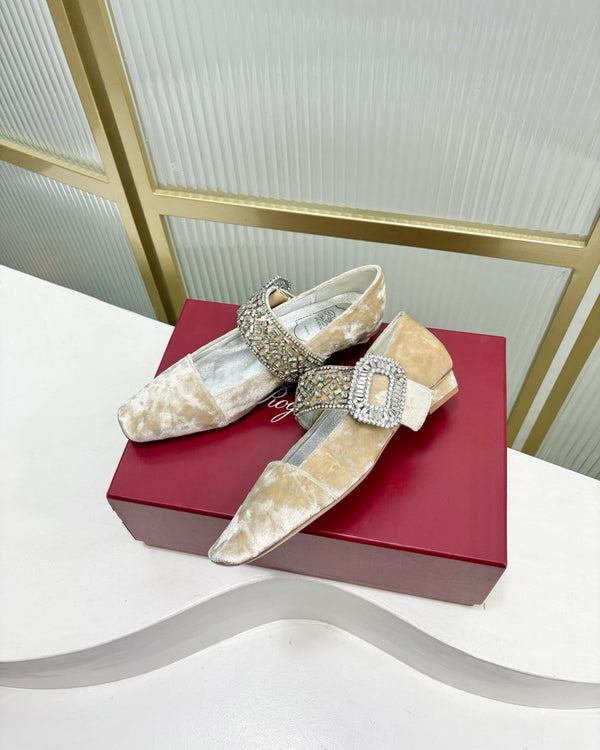 Mary Jane Viv Ballet Shoes Imported Velvet 188915