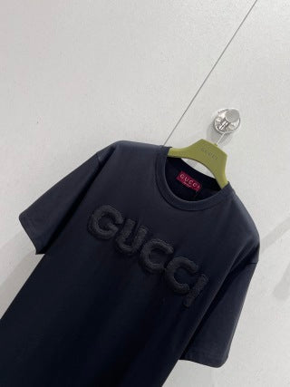 Gucci 2025 Embroidered Short-sleeved T-shirt Cotton 212086